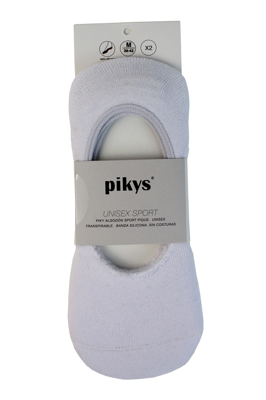calcetines-deportivos-invisibles-algodon-pikys-blanco