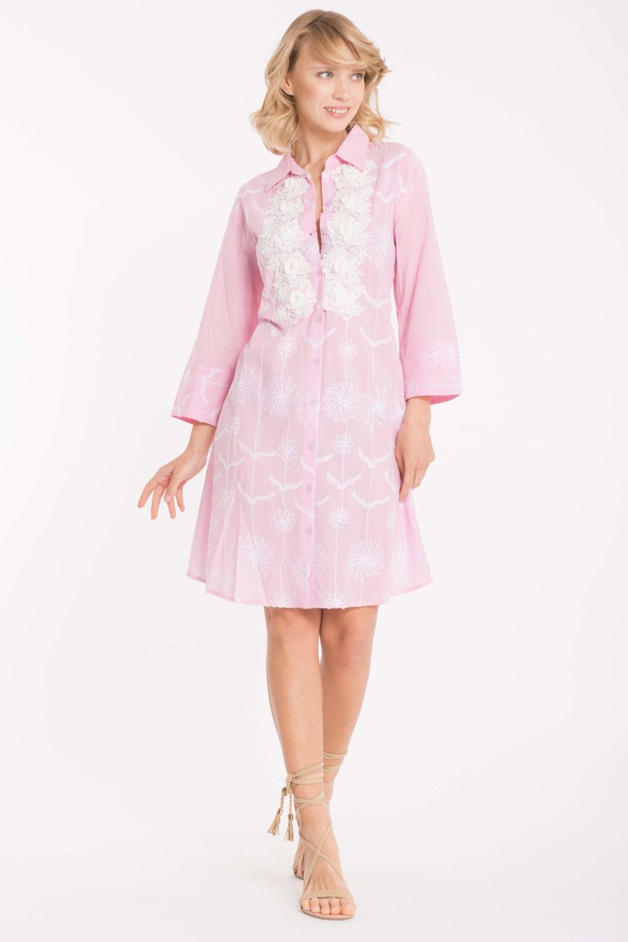 vestido-camisero-de-maga-larga-iconique-brocado-modelo-romina-rosa-front-celesteshops