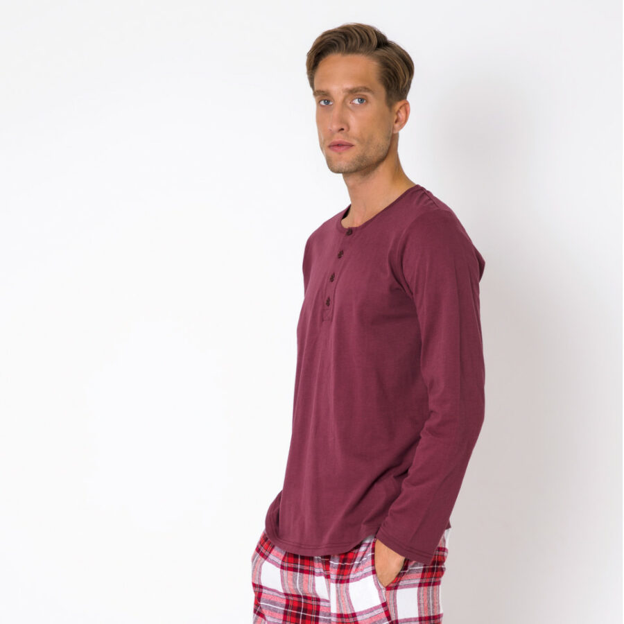 pijama-de-chico-combinado-de-aruelle-con-pantalon-de-cuadros-side-celesteshops-burgos